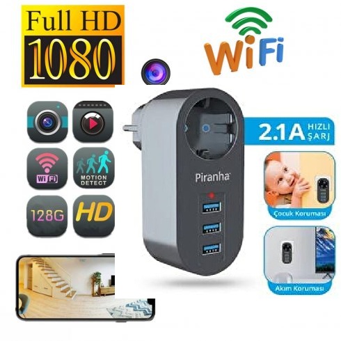 AKIM KORUMA PRİZİ WİFİ GİZLİ KAMERA